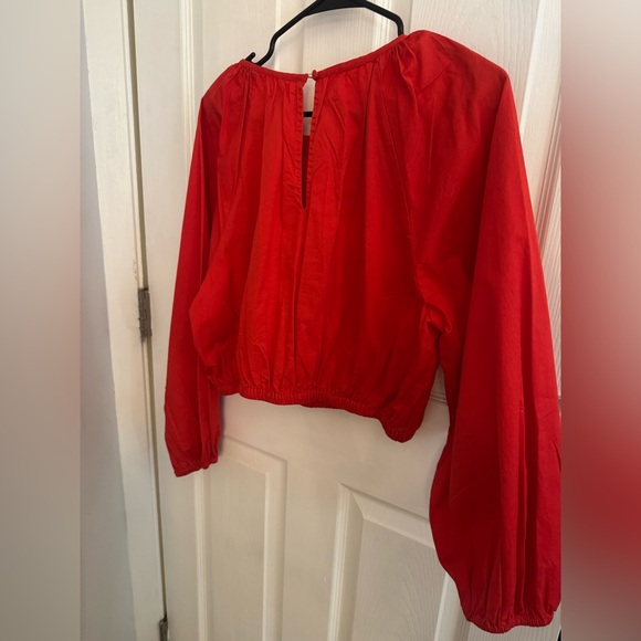 Sundry Bright Red Crop Top - Picture 8 of 8